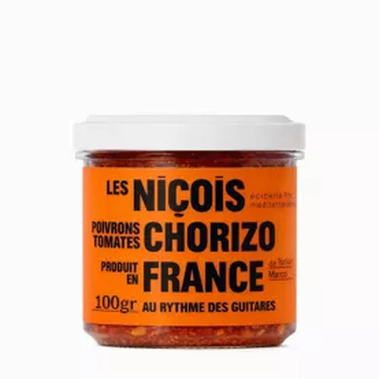 Tartinable de poivrons et chorizo en pot en verre
