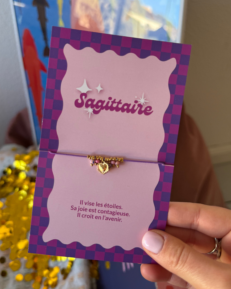 Bracelet en acier inoxydable avec motif Sagittaire élégant