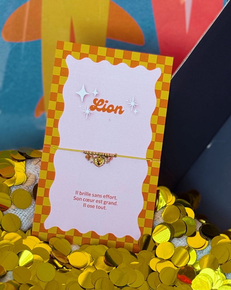 Bracelet en acier inoxydable avec motif Lion élégant