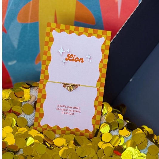 Bracelet en acier inoxydable avec motif Lion élégant