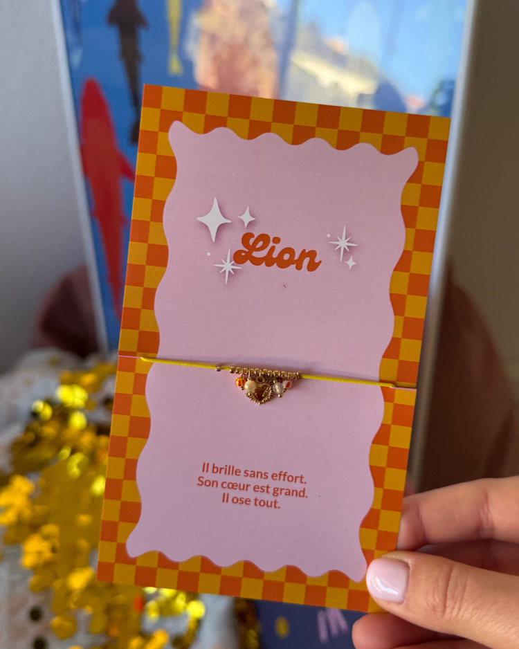 Bracelet en acier inoxydable avec motif Lion élégant