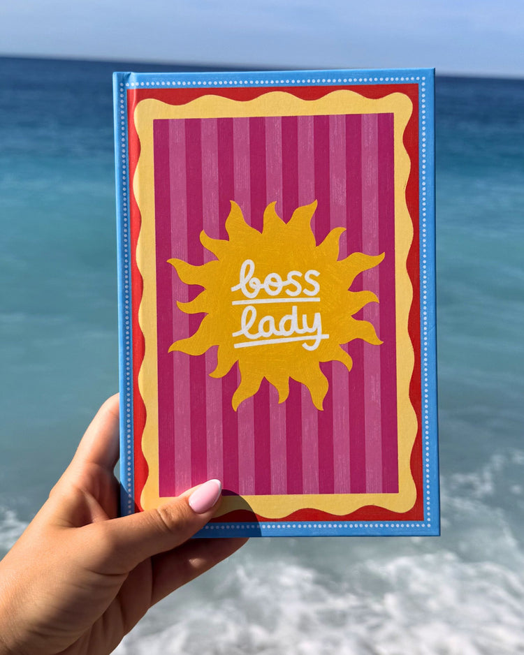 Carnet Boss Lady avec motifs colorés sur la couverture