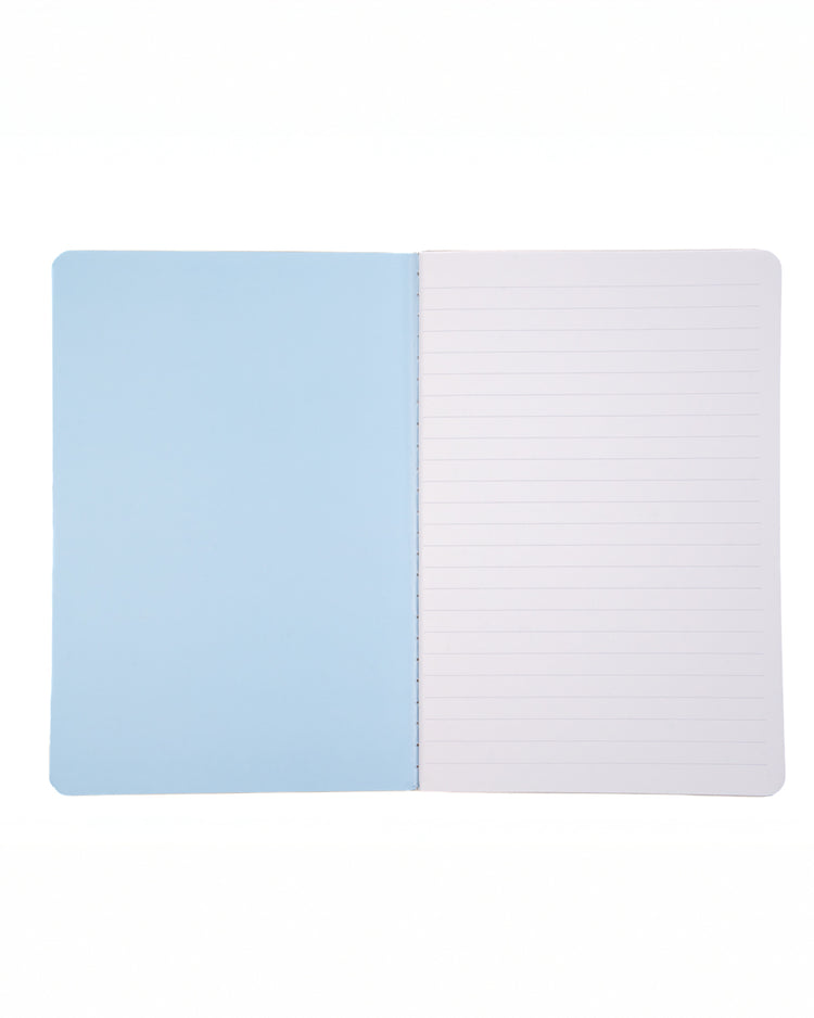 Carnet à rayures avec teckels mignons sur la couverture