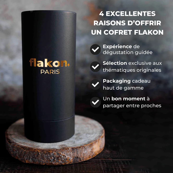 Coffret de dégustation de whiskies rares avec 4 bouteilles