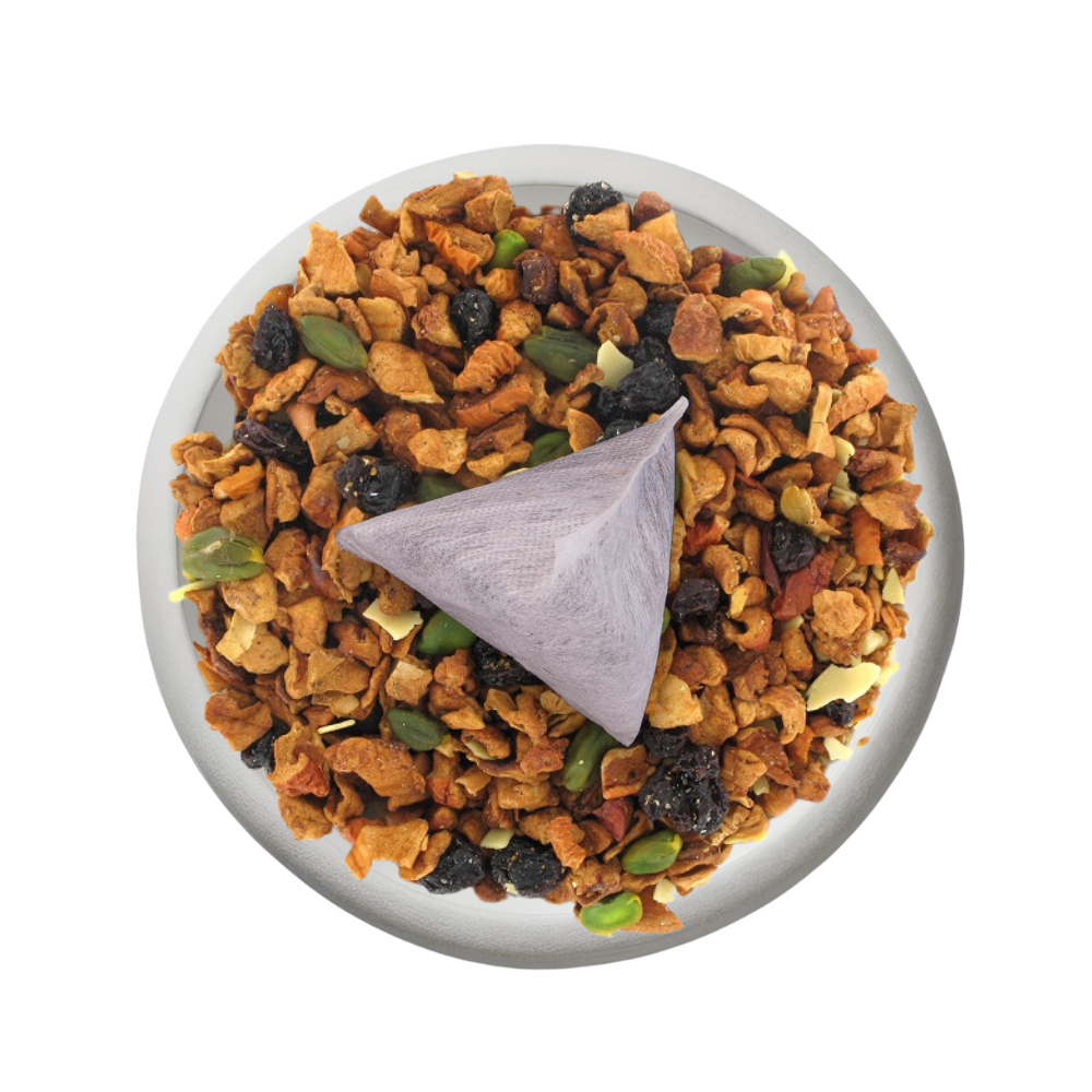 Boîte de thé personnalisée avec infusette au miel et pistache