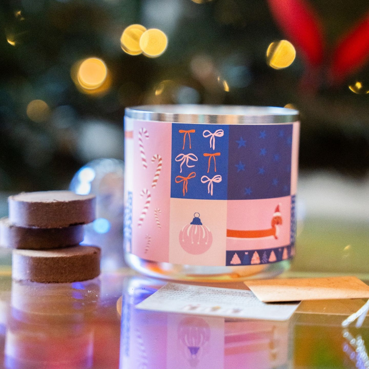 Kit à planter Joyeux Noël avec graines de trèfle en vue rapprochée