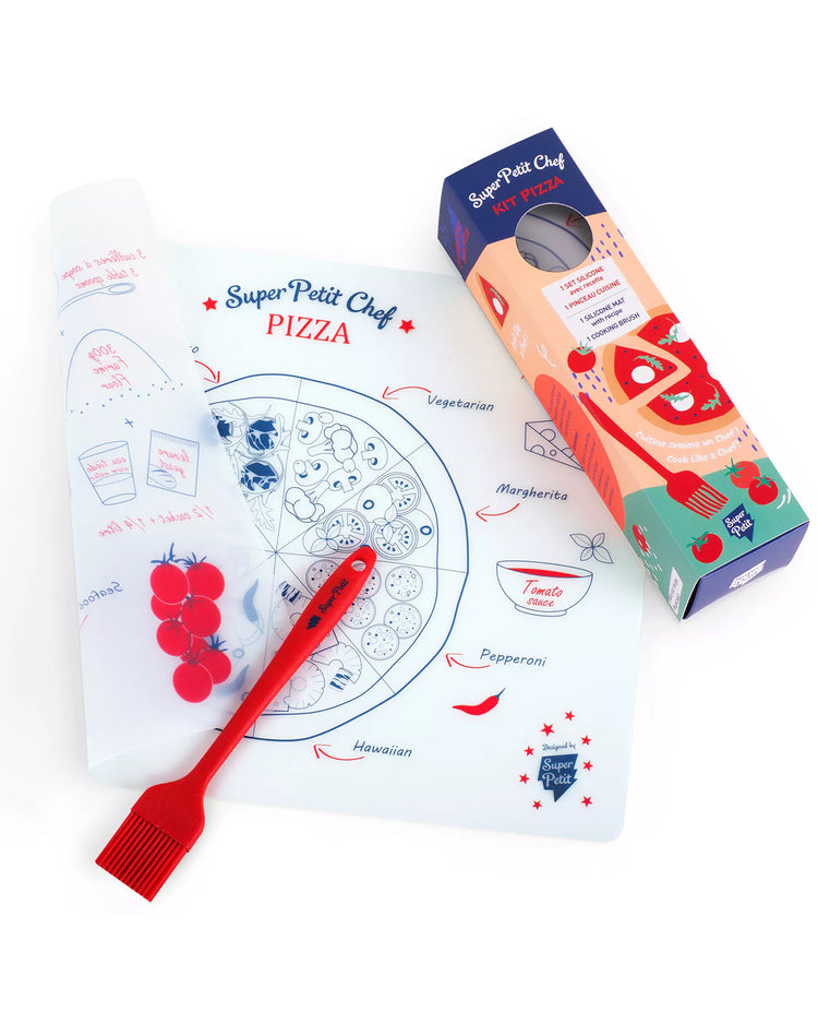 Kit de cuisine pizza pour enfants avec accessoires en silicone