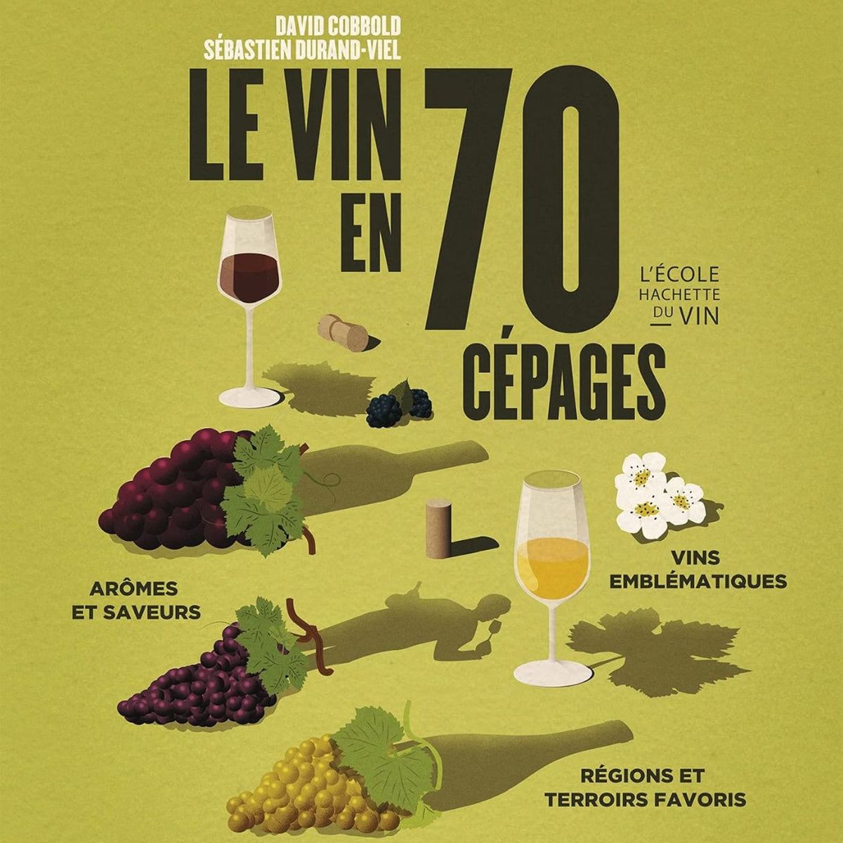 Couverture du livre sur les cépages du vin avec illustrations