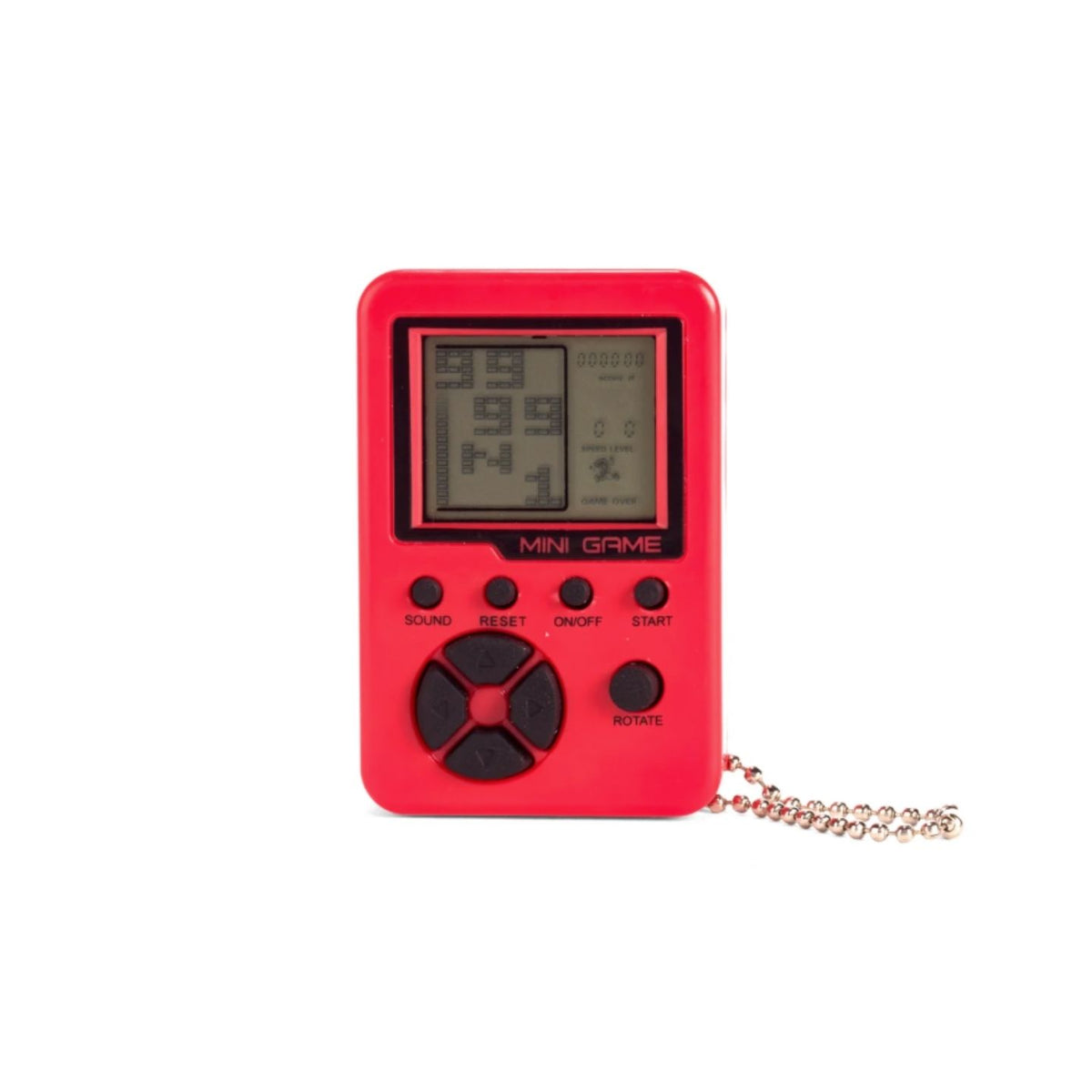 Mini console d'arcade vue de côté avec boutons colorés