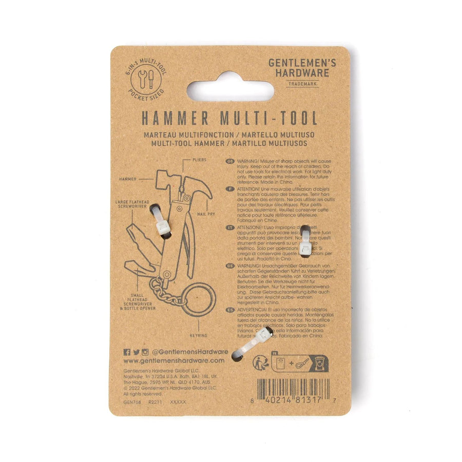 Mini marteau multi-usages avec texture métallique brillante