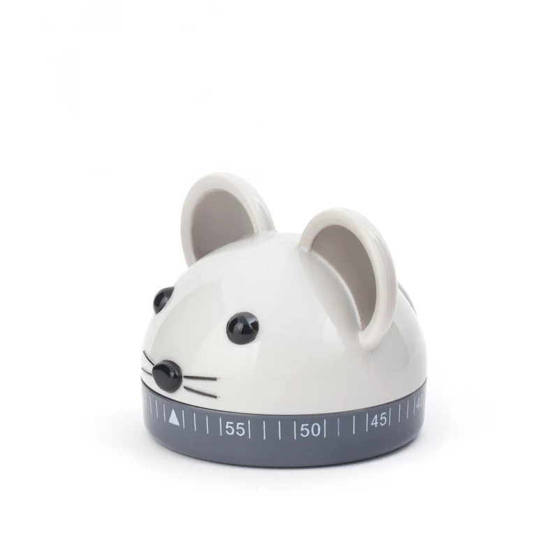 Minuteur en forme de souris avec oreille en relief