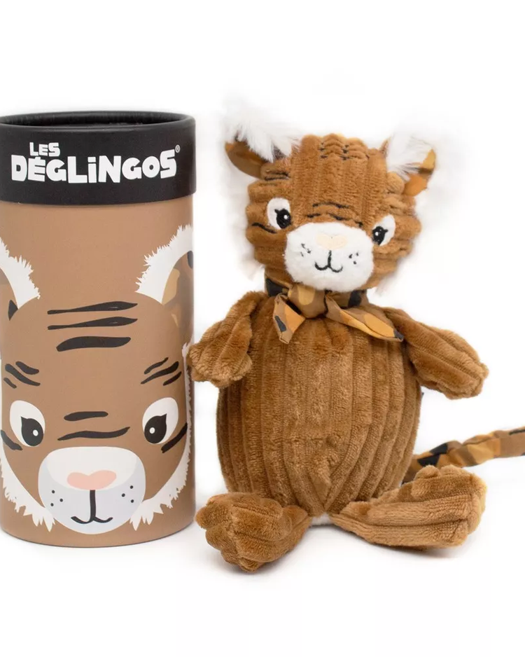 Peluche tigre avec pelage doux et regard attendrissant