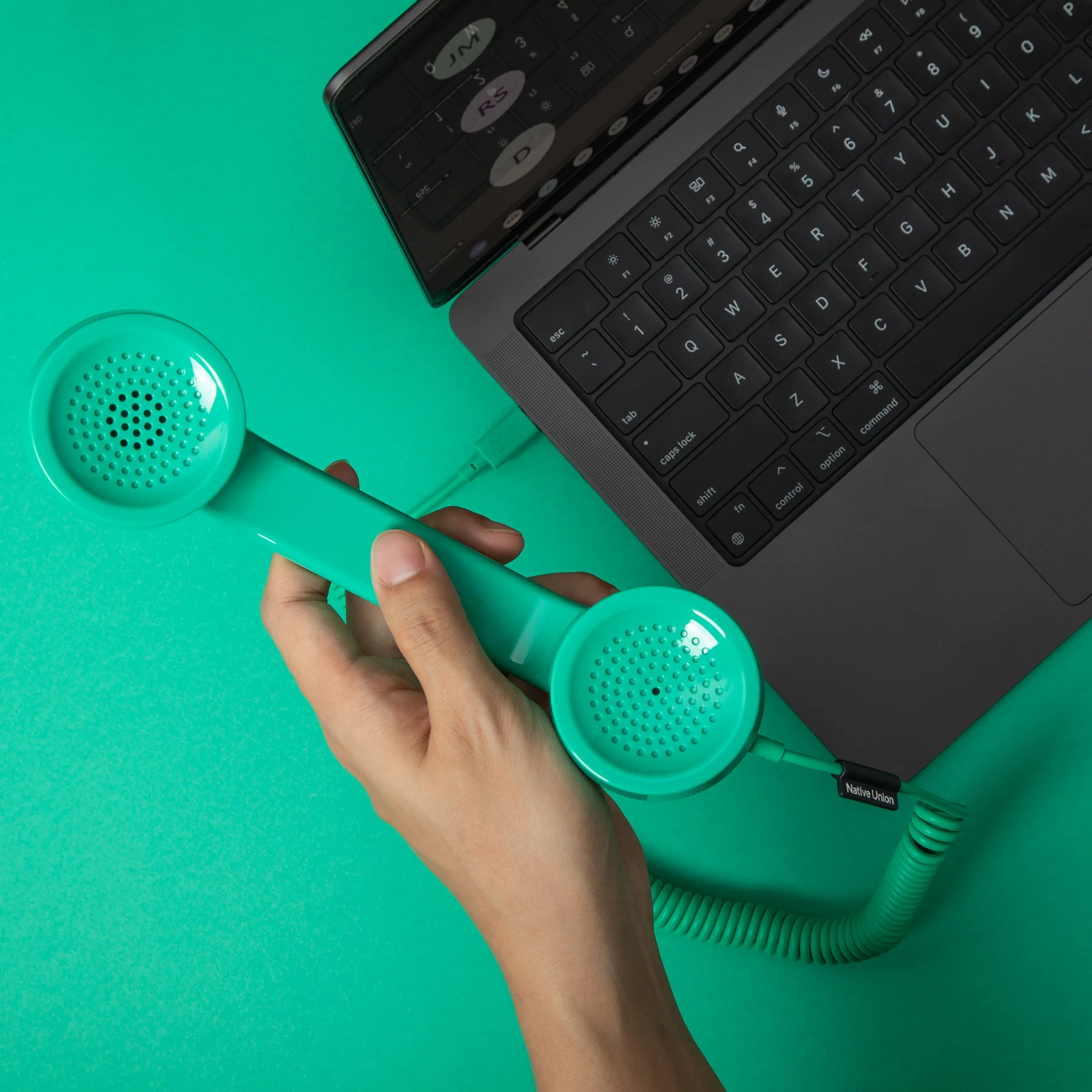 Combiné Retro Phone vert comme cadeau drôle pour un homme riche
