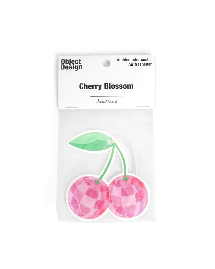 Désodorisant rétro cerise avec motif disco coloré