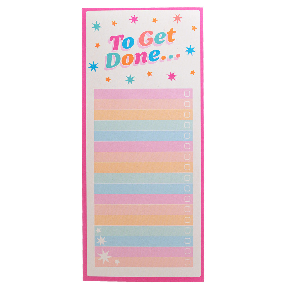 To-do list colorée avec motifs inspirants et design dynamique.