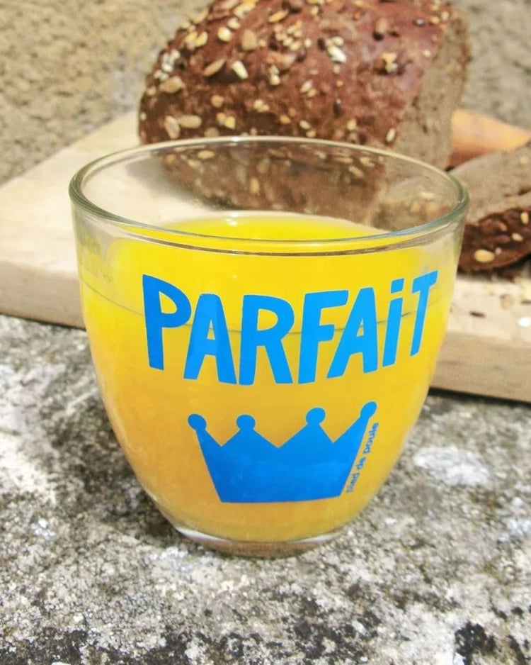 Verre Duralex Parfait avec inscription sur le verre