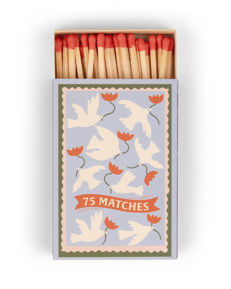 Allumettes illustrées avec motif carnet de voyage