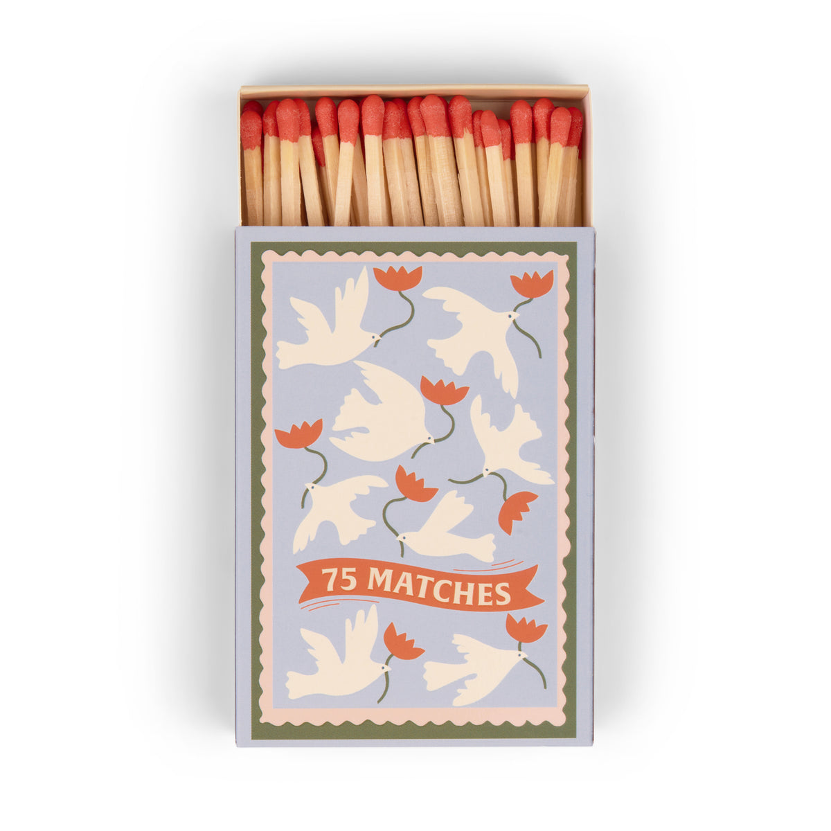 Allumettes illustrées avec motif carnet de voyage
