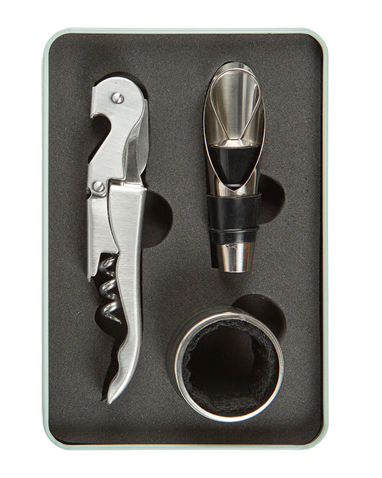 Kit de vin en métal avec accessoires élégants et pratiques