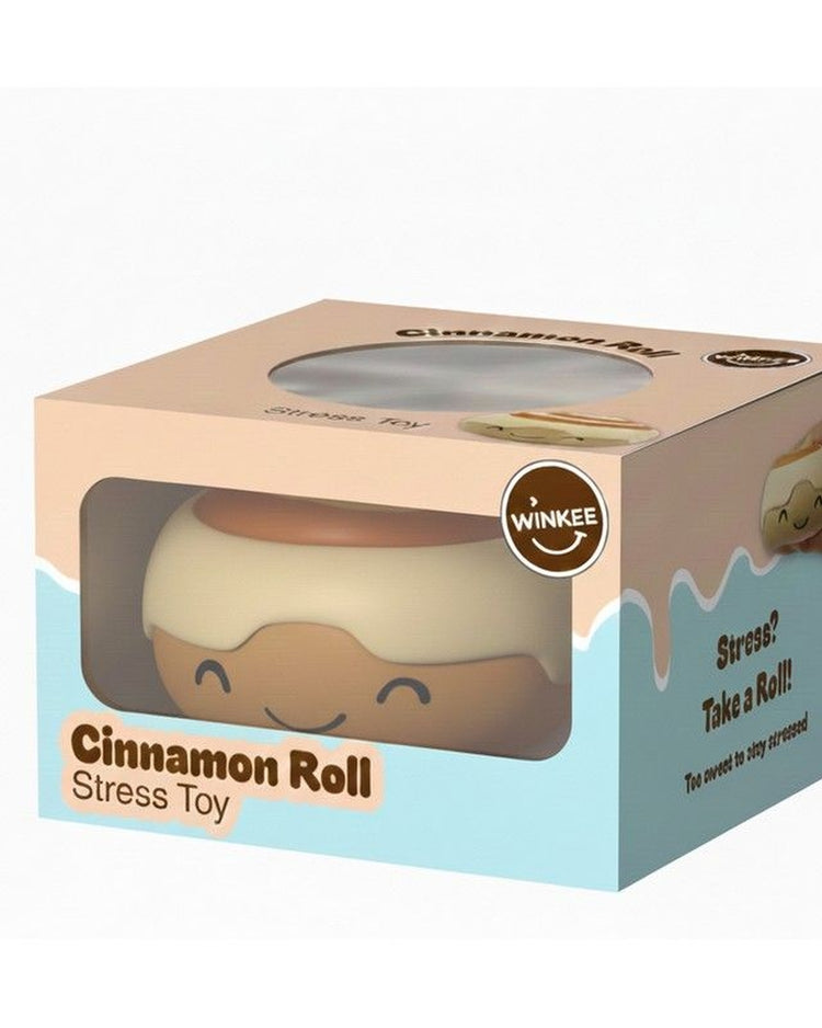 Balle anti-stress en forme de cinnamon roll, vue de dessus