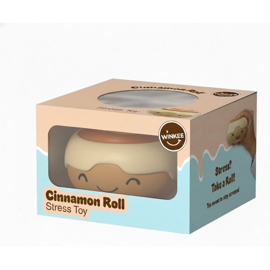 Balle anti-stress en forme de cinnamon roll, vue de dessus
