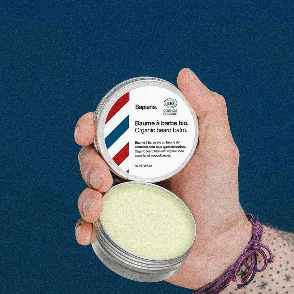 Baume à barbe BIO en pot, texture crémeuse et naturelle