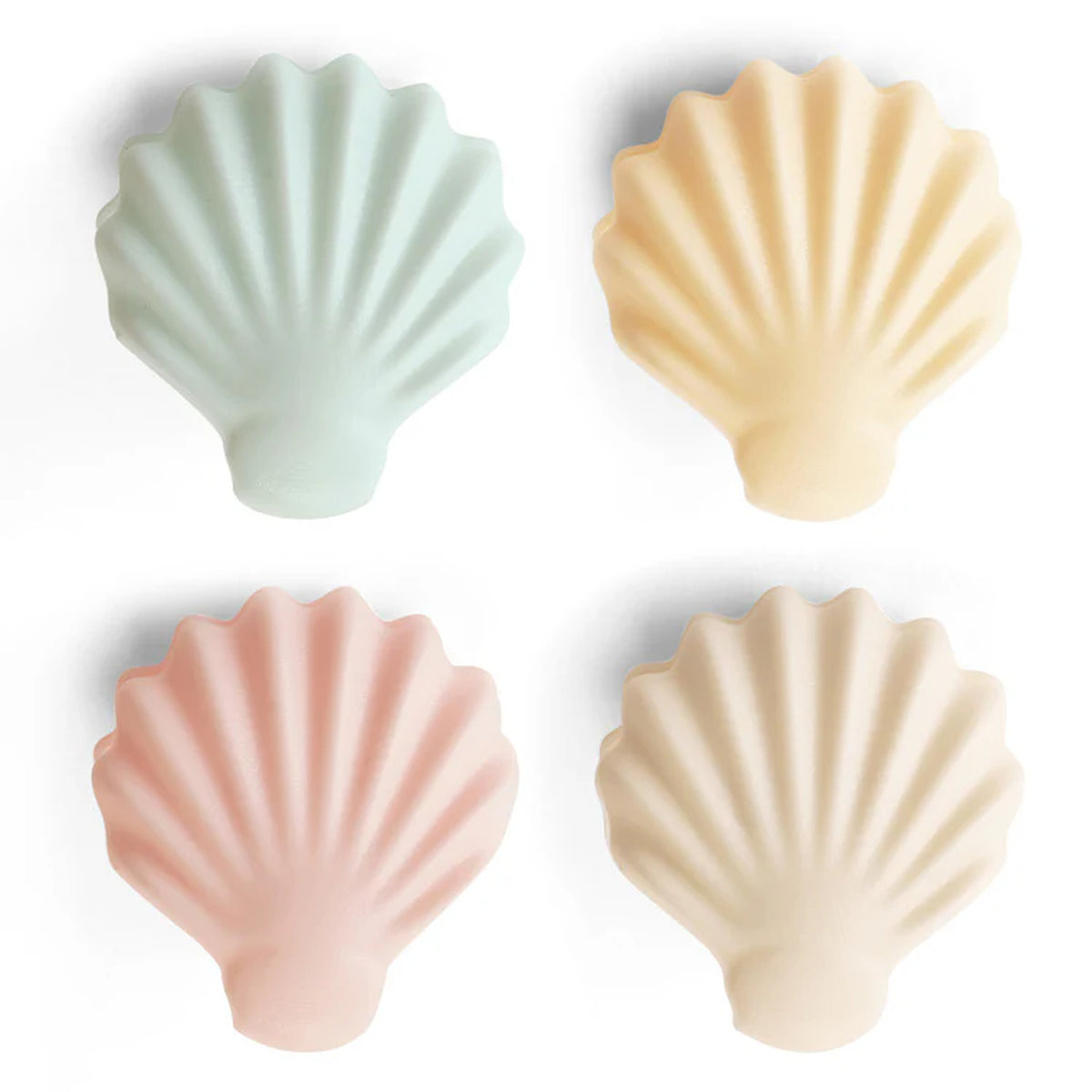 Pinces à sachets en forme de coquillage, vue de face