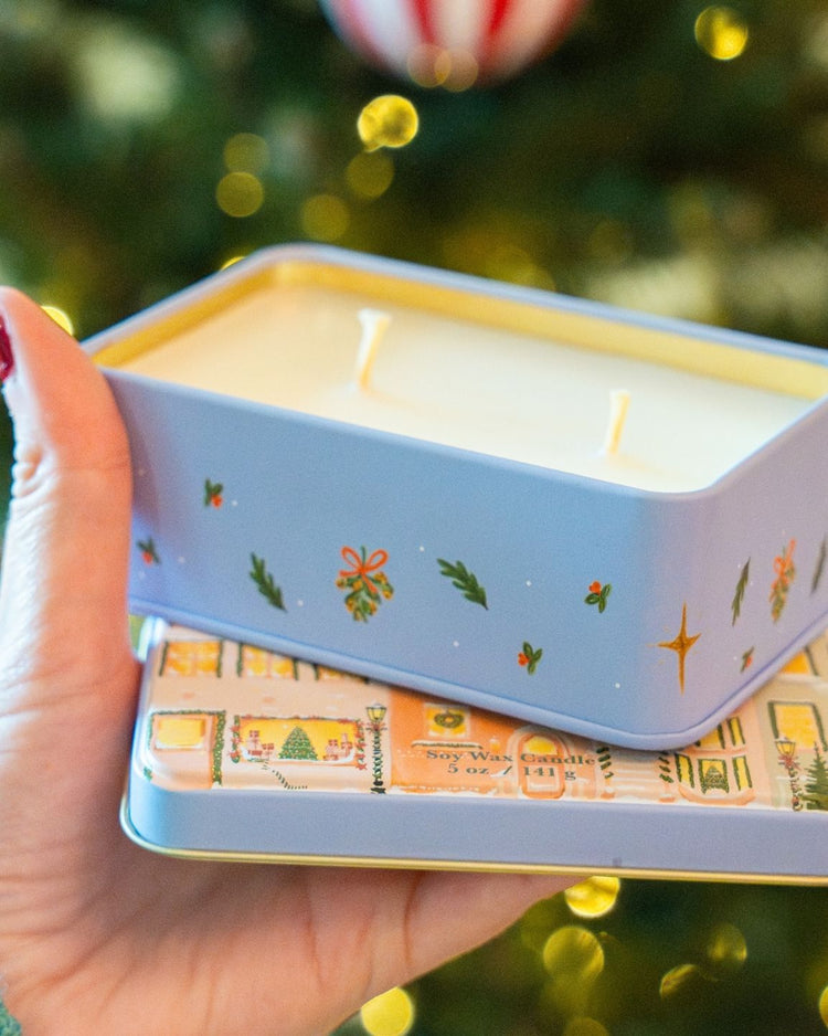 Bougie magie de Noël avec une texture douce et chaleureuse