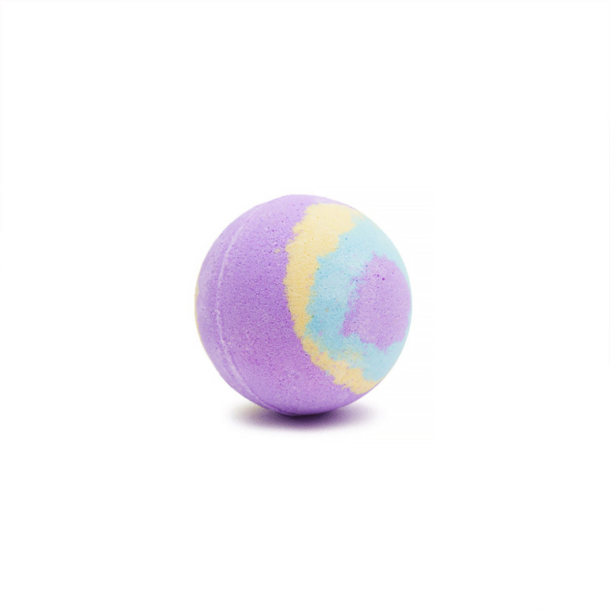 Bombe de bain Galaxy avec des étoiles et des couleurs vives.