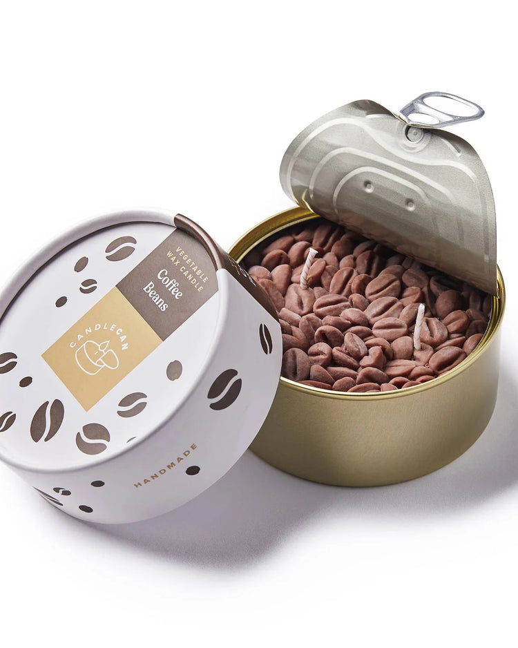 Bougie trompe l'œil en forme de canette de café