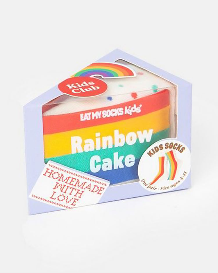 Chaussettes enfants motif Rainbow Cake avec détails colorés