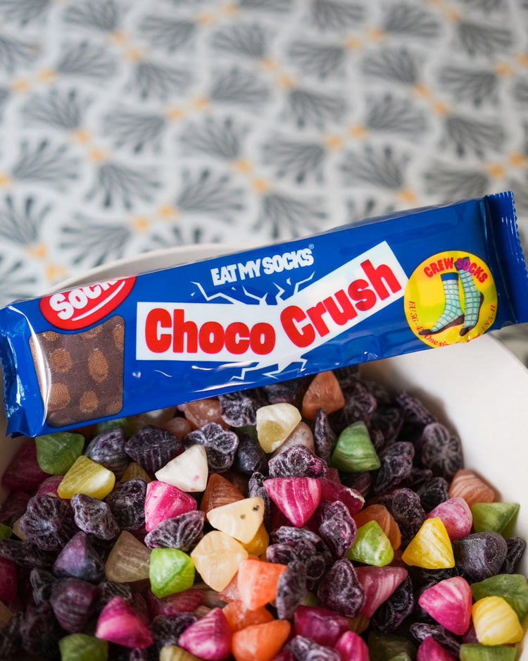 Chaussettes motif barre chocolatée avec détails en relief