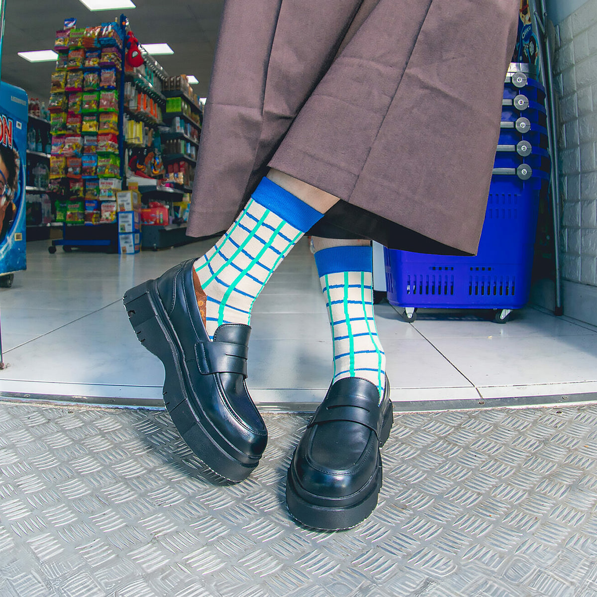 Chaussettes motif barre chocolatée avec texture réaliste