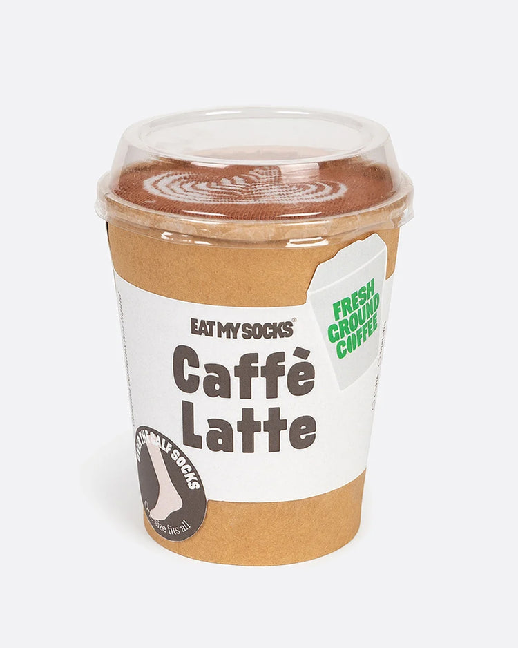 Chaussettes couleur café latte avec motif texturé