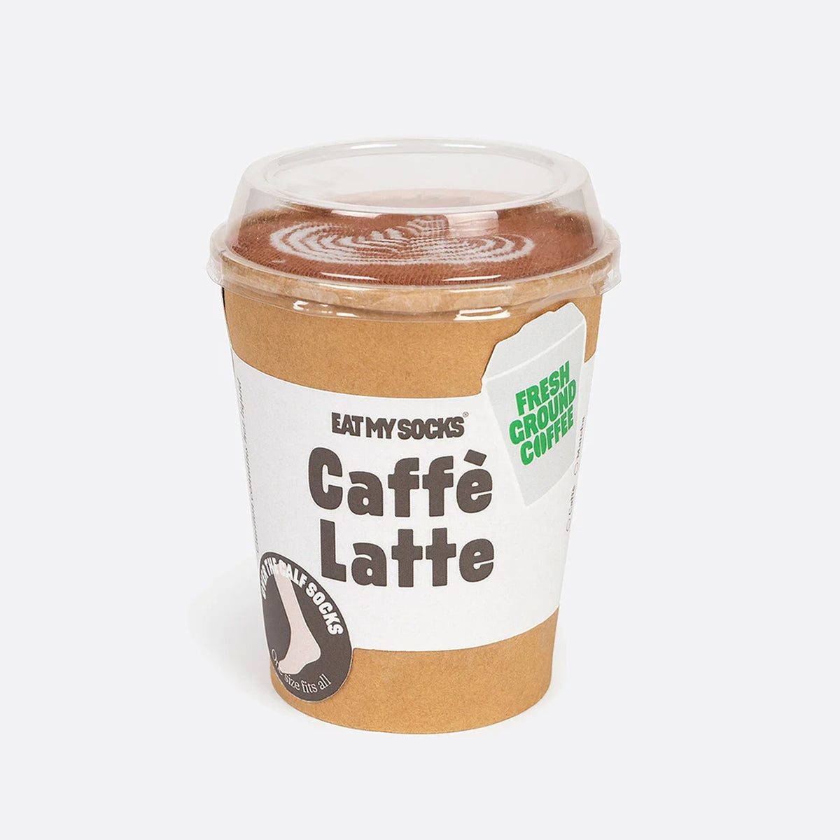 Chaussettes couleur café latte avec motif texturé