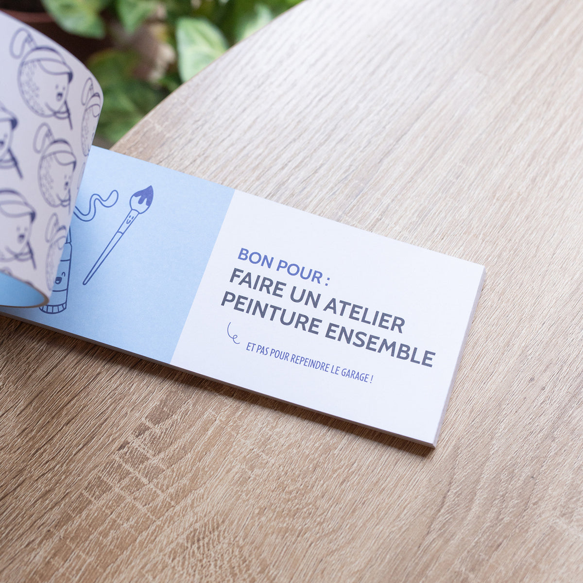 Chéquier pour Papa avec motifs ludiques et couleurs vives