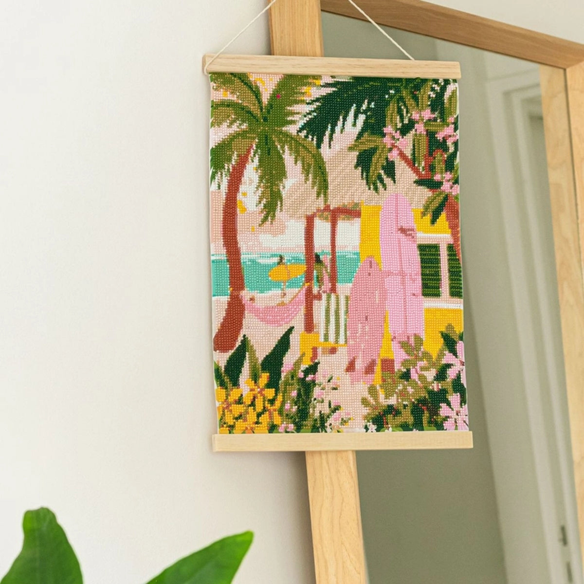 Coffret de diamond painting avec illustration de surfboards