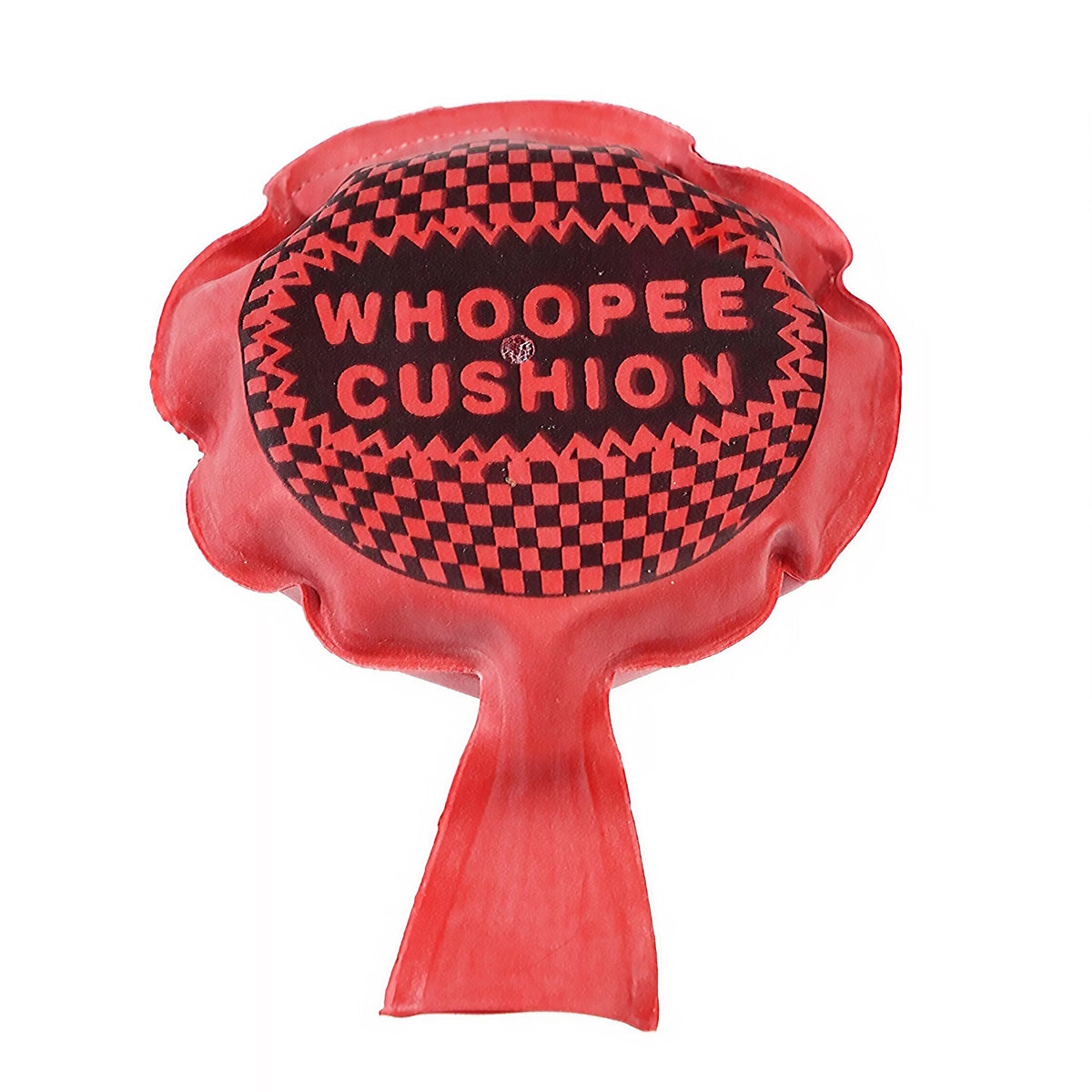 Mini coussin péteur avec motif humoristique en gros plan.
