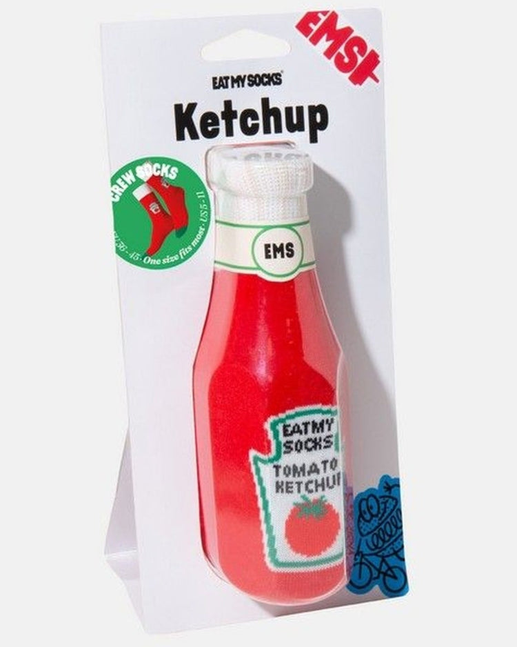 Chaussettes Ketchup avec motif de sauce emblématique