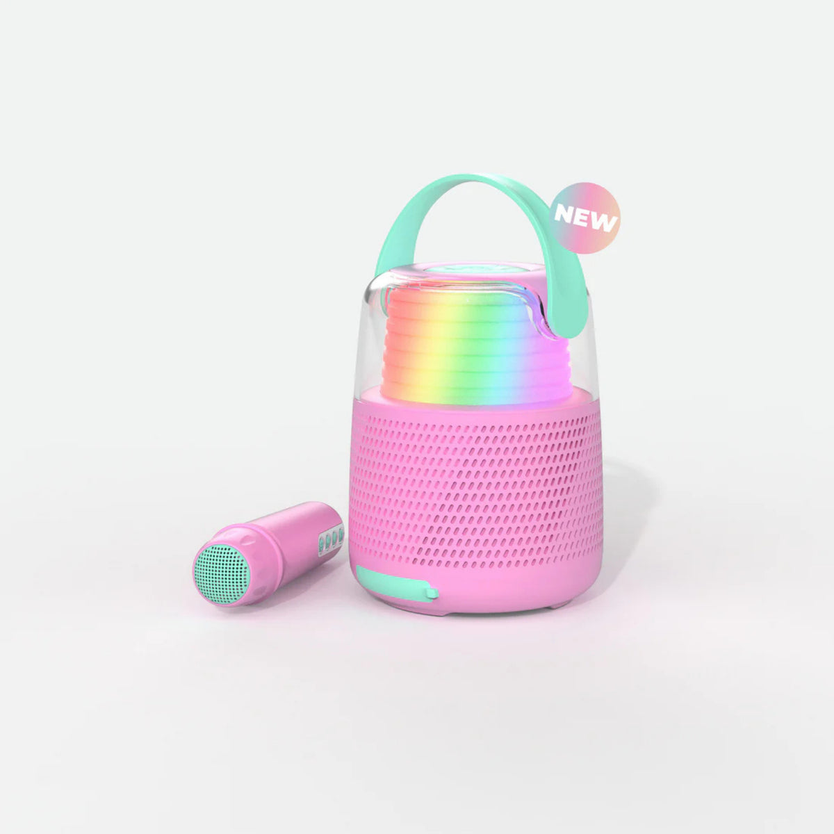 Enceinte Bluetooth lumineuse avec micro sans fil, vue de face