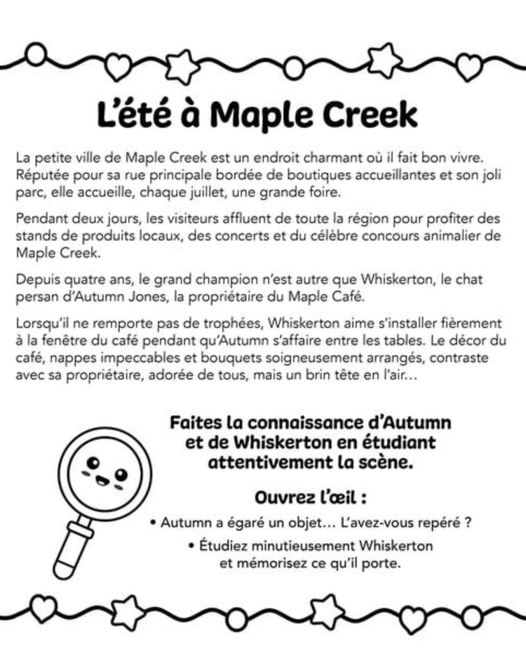 Coloriage-enquête Cozy avec scènes détaillées à colorier