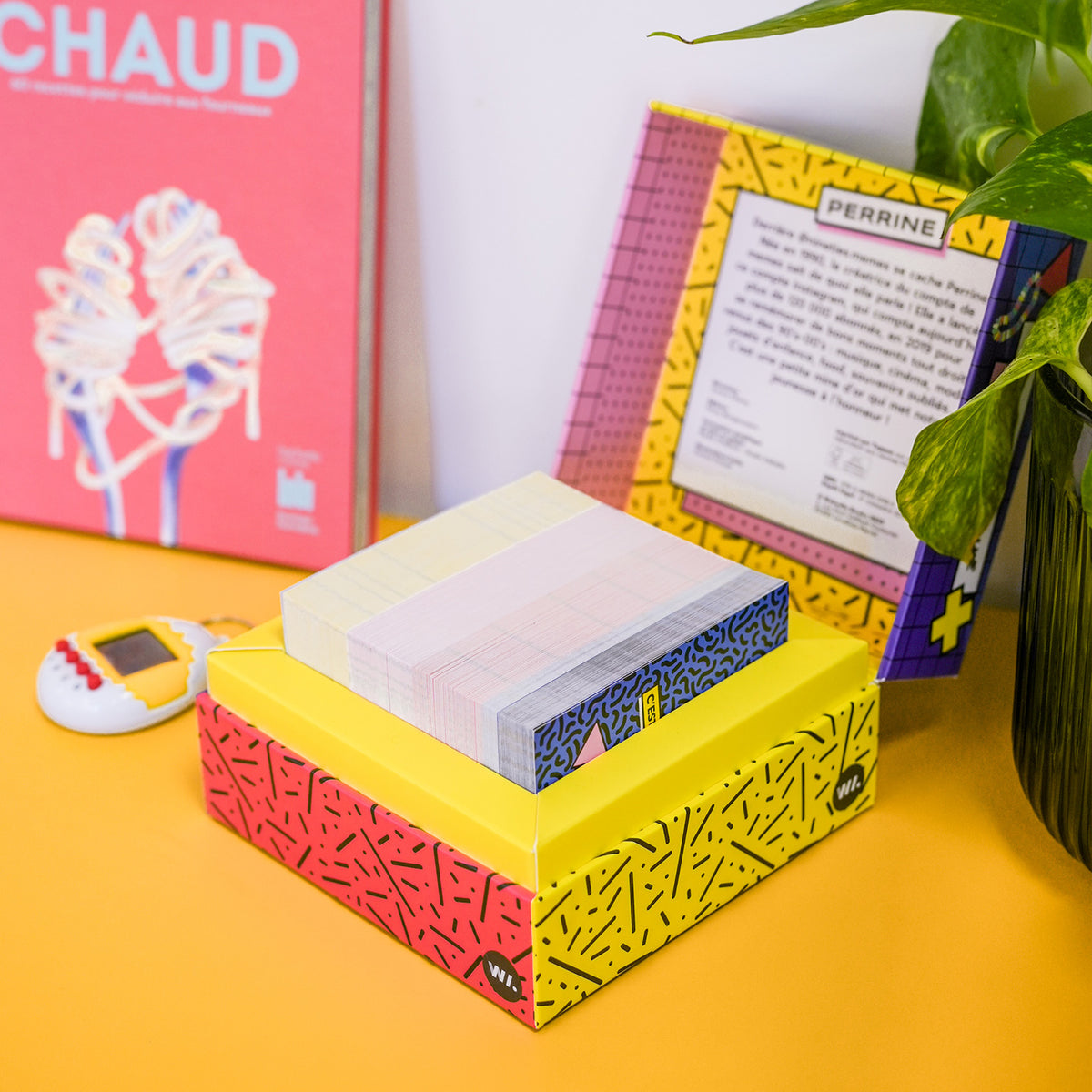 Boîte du jeu Crazy Quiz avec design rétro coloré