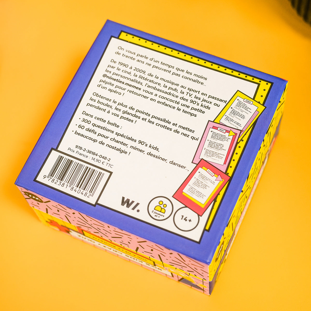 Boîte du jeu Crazy Quiz avec design rétro coloré