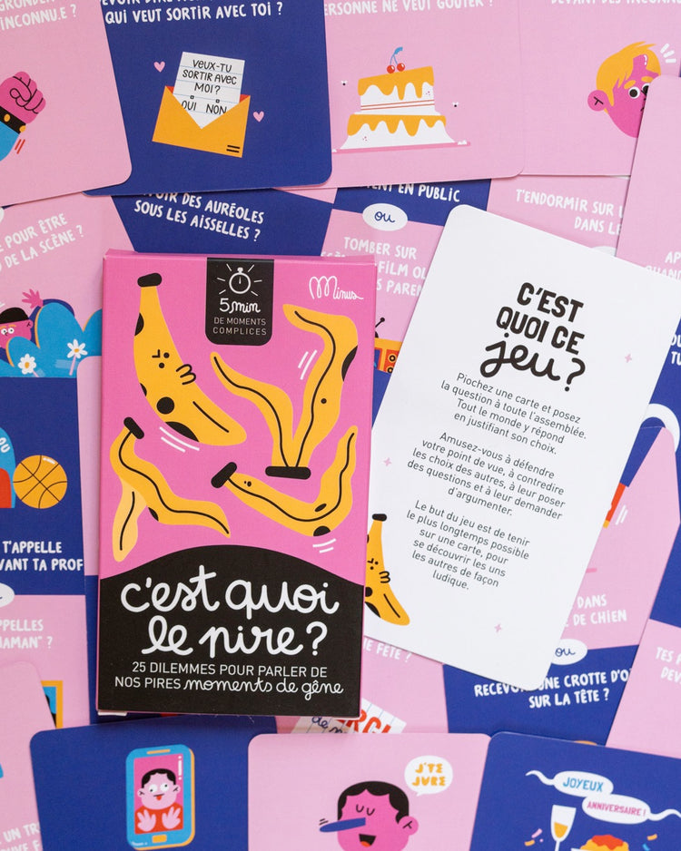 Couverture du jeu de débats avec illustrations colorées