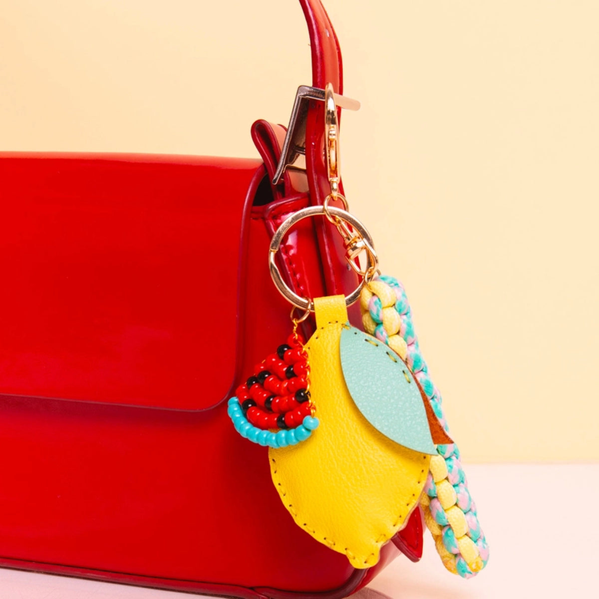 Kit DIY porte-clé citron avec accessoires colorés et frais