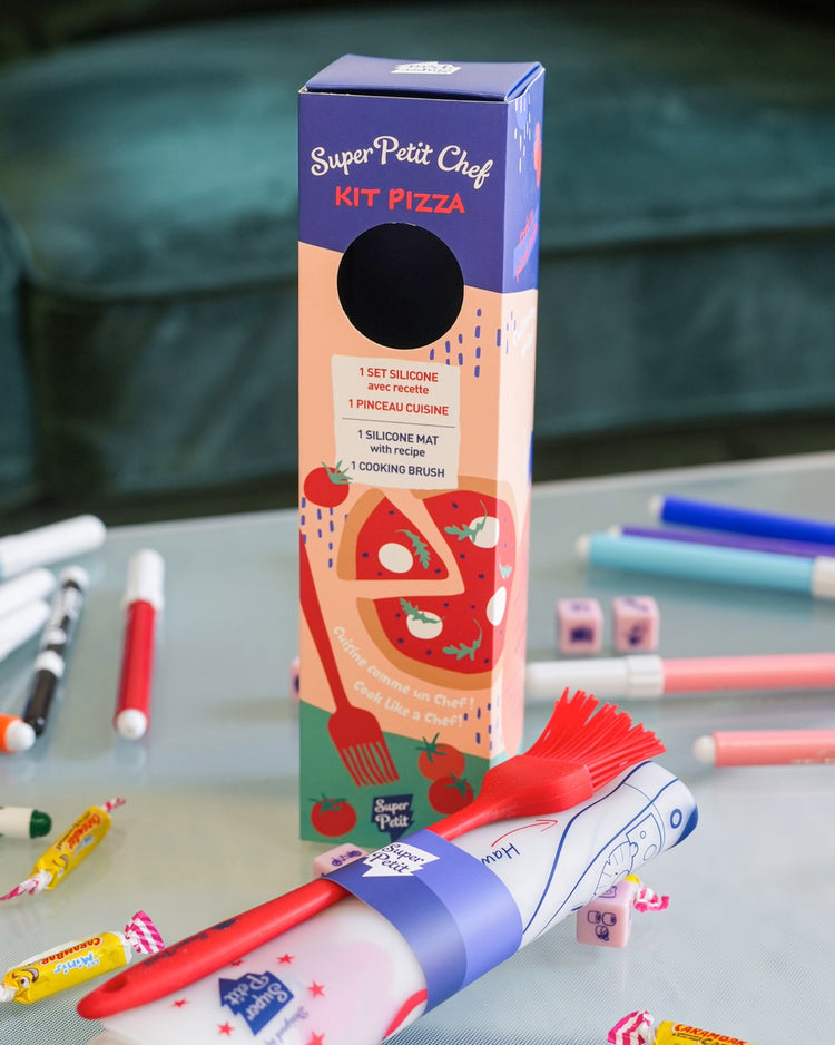 Kit de cuisine pizza pour enfants avec accessoires en silicone