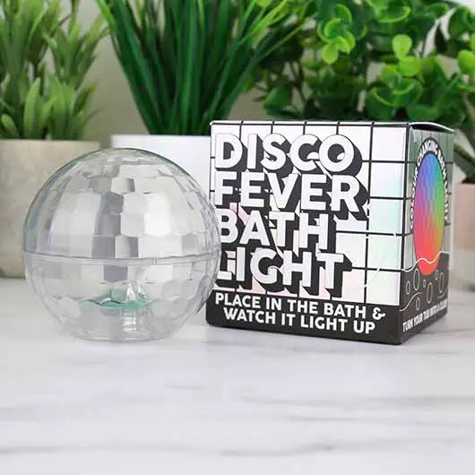 Lampe disco projetant des lumières colorées dans la baignoire