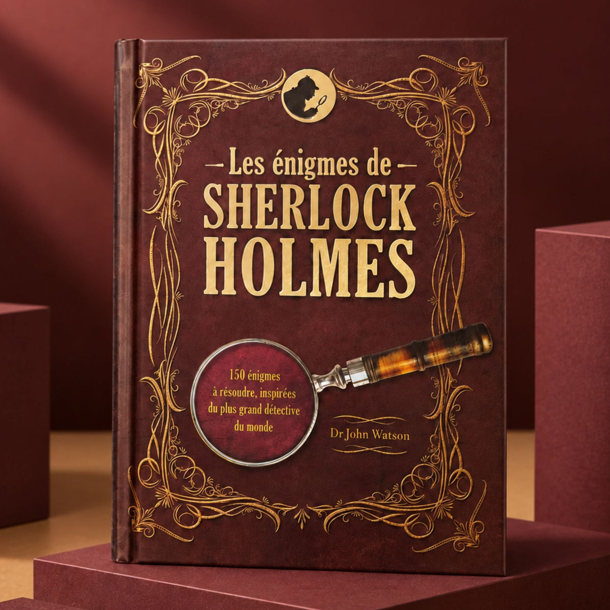Couverture du livre avec une illustration de Sherlock Holmes
