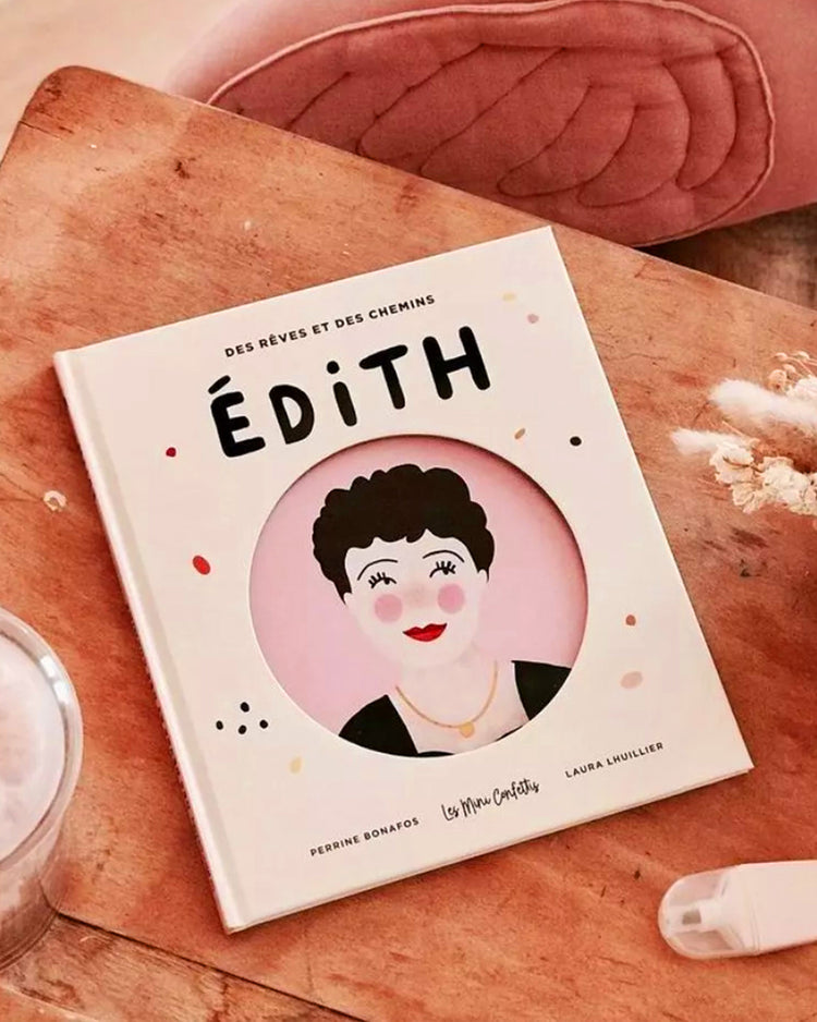 Couverture colorée du livre Édith pour enfants, illustrations vives.