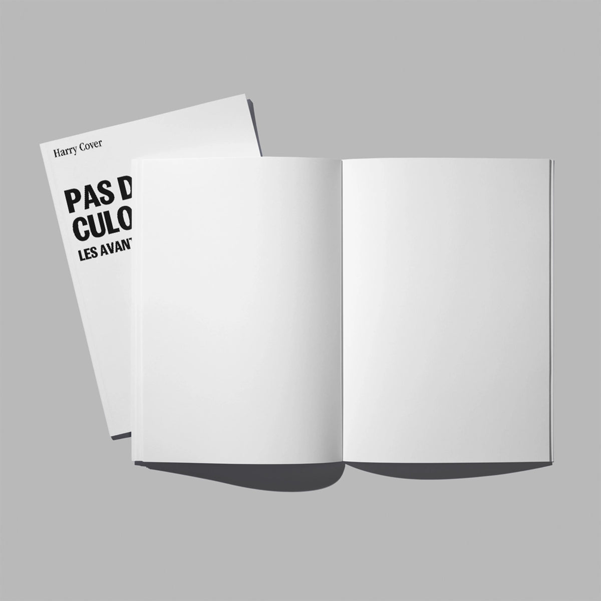 Carnet vierge avec couverture illustrée et texte humoristique